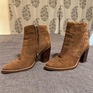 Gianni Bini Brown Suede Ankle Boots